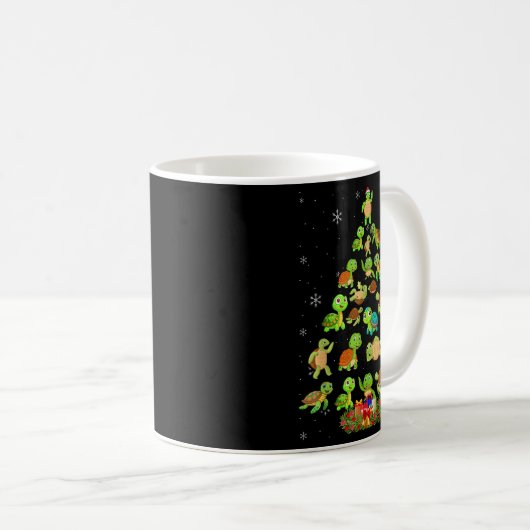 Sea Turtle Christmas Tree Matching Family Xmas Tre Kaffeetasse (VorderseiteRechts)