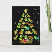 Sea Turtle Christmas Tree Matching Family Xmas Tre Karte (Vorderseite)