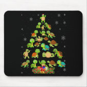 Sea Turtle Christmas Tree Matching Family Xmas Tre Mousepad (Vorne)