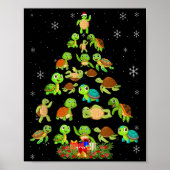 Sea Turtle Christmas Tree Matching Family Xmas Tre Poster (Vorne)