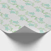 Sea Turtle Coastal Beach Wrapping Paper Geschenkpapier (Ecke)