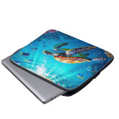 Sea Turtle Colorful Underwater Scene Laptopschutzhülle (Vorne Knopf)