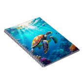 Sea Turtle Colorful Underwater Scene   Notizblock (Rechte Seite)