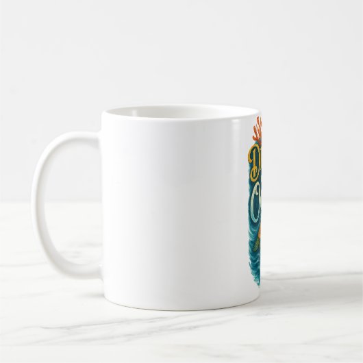 Sea Turtle & Coral Art Kaffeetasse (Links)