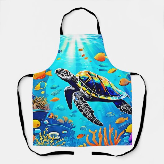 Sea Turtle Coref Reef Art Schürze (Vorderseite)