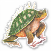 Sea Turtle Custom Cut Vinyl Sticker (Vorderseite)