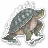 Sea Turtle Custom Cut Vinyl Sticker (Vorderseite)