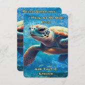Sea Turtle Daily Affirmation Card Zwei Quotes RSVP Karte (Vorne/Hinten)