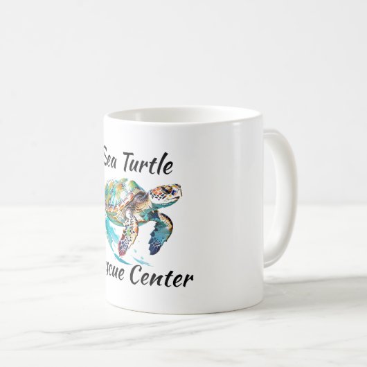 Sea Turtle Design Kaffeetasse (VorderseiteRechts)