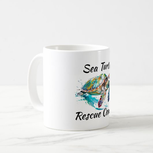Sea Turtle Design Kaffeetasse (Vorderseite Links)