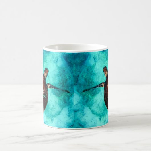 Sea Turtle Design Personalisierter Kaffee Tasse Cu (Mittel)