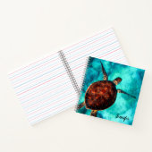 Sea Turtle Design Spiral Notebook Personalisiert Notizblock (Innenseite)