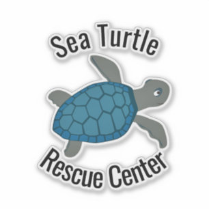 Sea Turtle Design Vinyl Sticker