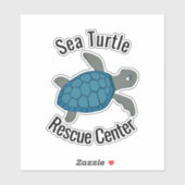 Sea Turtle Design Vinyl Sticker (Blatt)