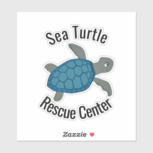 Sea Turtle Design Vinyl Sticker (Blatt)