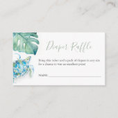 Sea Turtle Diaper Raffle Invitation Enclosure Card Begleitkarte (Vorderseite)