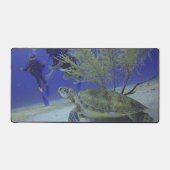 Sea Turtle Dive Desk Mat - Unterwasserabenteuer Schreibtischunterlage (Vorderseite)