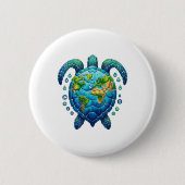 Sea Turtle Earth Day 2024 Sea Animals Women Men Se Button (Vorderseite)