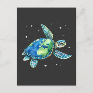 Sea Turtle Earth Day 2025 Sea Animals Feiertagspostkarte