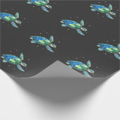 Sea Turtle Earth Day 2025 Sea Animals Geschenkpapier (Ecke)