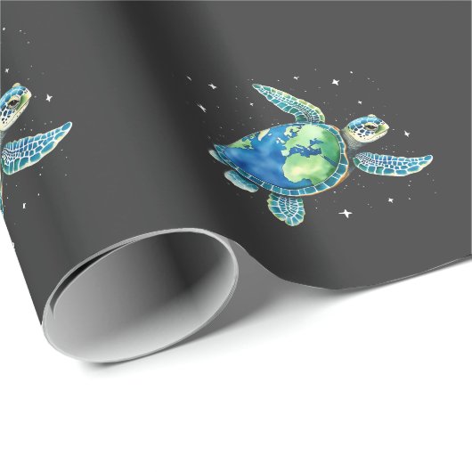 Sea Turtle Earth Day 2025 Sea Animals Geschenkpapier (Rolleneckpunkt)