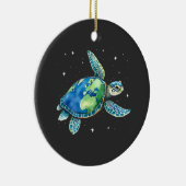 Sea Turtle Earth Day 2025 Sea Animals Keramik Ornament (Rechts)