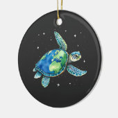 Sea Turtle Earth Day 2025 Sea Animals Keramik Ornament (Links)