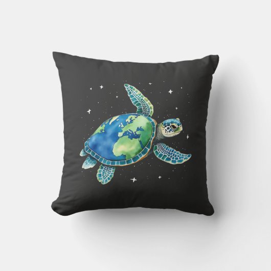 Sea Turtle Earth Day 2025 Sea Animals Kissen (Vorderseite)