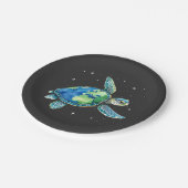 Sea Turtle Earth Day 2025 Sea Animals Pappteller (Schrägansicht)