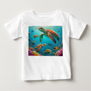 Sea Turtle Family Adventure T - Shirt Design