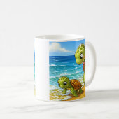 Sea Turtle Family Kaffeetasse (VorderseiteRechts)