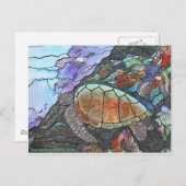 Sea Turtle Fantasy Coral Reef Postkarte (Vorne/Hinten)