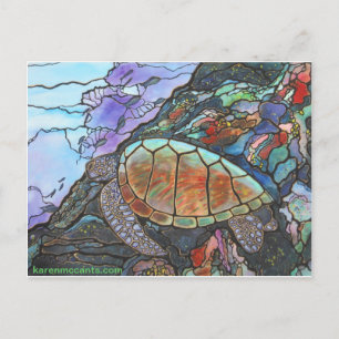 Sea Turtle Fantasy Coral Reef Postkarte