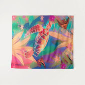 Sea Turtle Fantasy Scene Groß Wandteppich (Vorderseite (Horizontal))