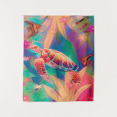 Sea Turtle Fantasy Scene Medium Wandteppich (Vorderseite)