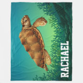 Sea Turtle Fleece Blanket (Vorderseite)