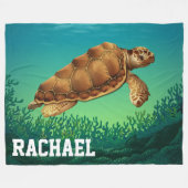 Sea Turtle Fleece Blanket (Vorderseite (Horizontal))