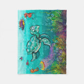 Sea Turtle Fleece Blanket (Vorderseite)
