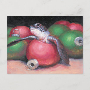 Sea Turtle Florida Weihnachtspostkarte Feiertagspostkarte