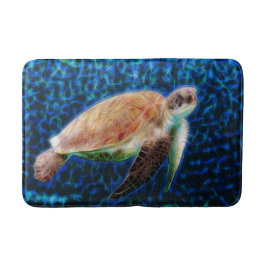 Sea Turtle Fraktal Art Badematte