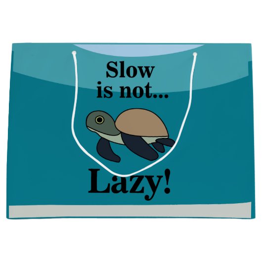 Sea Turtle Funny Große Geschenktüte (Vorderseite)