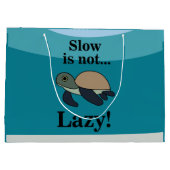 Sea Turtle Funny Große Geschenktüte (Rückseite)