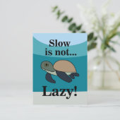 Sea Turtle Funny Postkarte (Stehend Vorderseite)