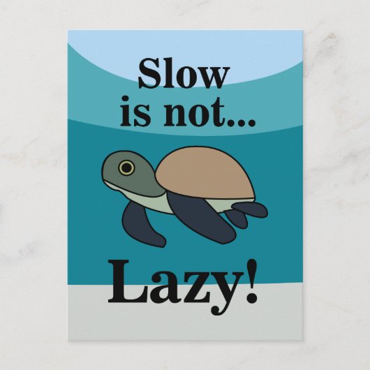 Sea Turtle Funny Postkarte (Vorderseite)