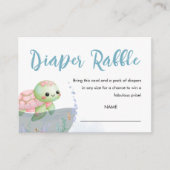 Sea Turtle Girl Pink Kinderdusche Windrähne Begleitkarte (Vorderseite)