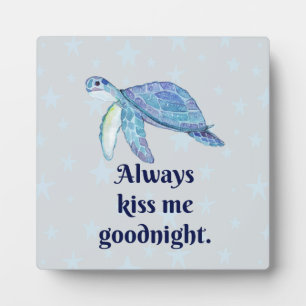 Sea Turtle Goodnight Fotoplatte