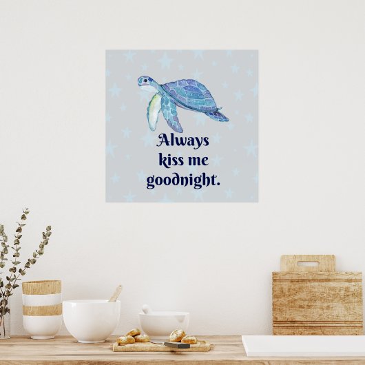 Sea Turtle Goodnight Poster (Küche)