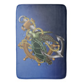 Sea Turtle Green Blue Badematte (Vorderseite Vertikal)