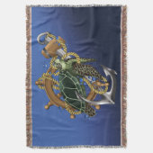 Sea Turtle Green Blue Decke (Vorderseite Vertikal)
