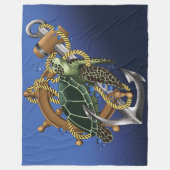 Sea Turtle Green Blue Fleecedecke (Vorderseite)